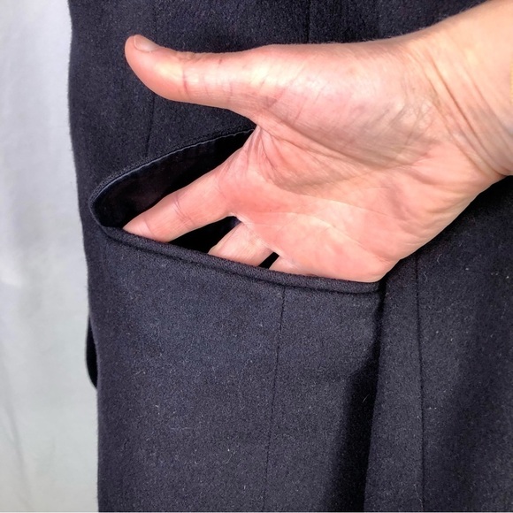 VINTAGE L.L. Bean blazer black soft wool cashmere blend classic three button 12P - Picture 5 of 10